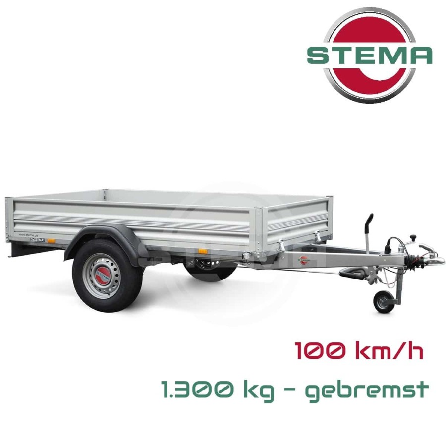 STEMA-ALU-STL-1300-O2-13-25-13.1-Kastenanhaenger-1300kg-2.51x1.28x0.35m-gebremst-V-Deichsel-100kmh
