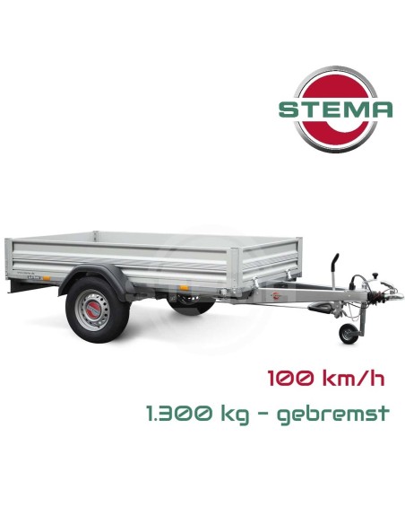 STEMA-ALU-STL-1300-O2-13-25-13.1-Kastenanhaenger-1300kg-2.51x1.28x0.35m-gebremst-V-Deichsel-100kmh