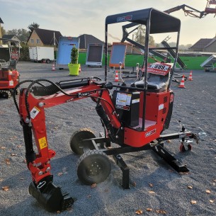 Micro-Bagger-0.52t-7.35KW10PS-Benzin-360°-Schwenk-Hydraulikoel-Kuehler-BriggsStratton-Motor