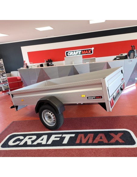 CRAFTMAX-CLEVER-Kastenanhaenger-750Kg-ungebremst-XL-Kastenprofil-Deichsel-Alu-Bordwaenden-Heck-Frontklappe-250x140x35cm-2