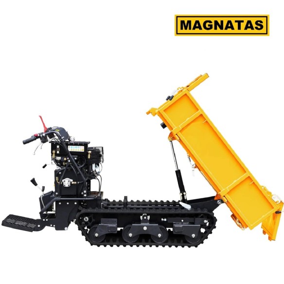 MAGNATAS-Minidumper-Raupendumper-1000Kg-Zuladung-Kettenantrieb-15-PS-Benzinmotor-hydraulische-Kippvorrichtung-Fahrerplattform-1