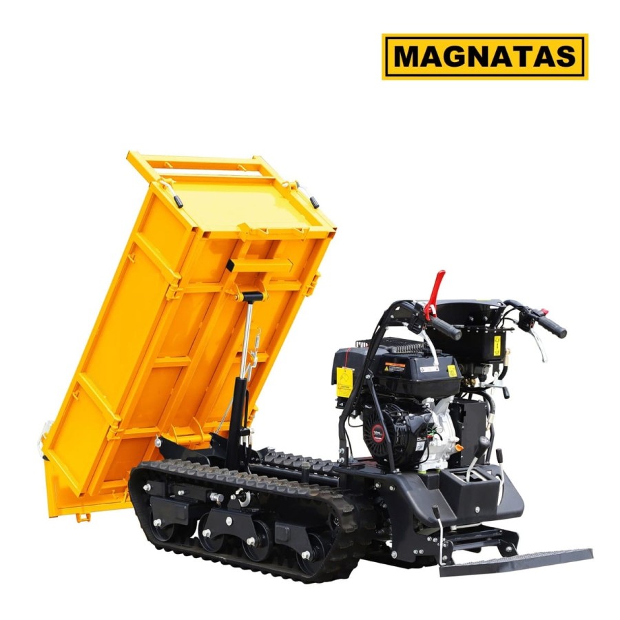 MAGNATAS-Minidumper-Raupendumper-1000Kg-Zuladung-Kettenantrieb-15-PS-Benzinmotor-hydraulische-Kippvorrichtung-Fahrerplattform-2