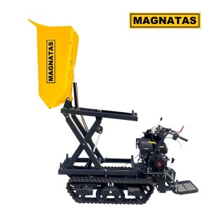 MAGNATAS®-Minidumper-Raupendumper-1.000-Kg-Zuladung-hydraulische-Mulde-mit-Hochkippsystem-Fahrerplattform-Kettenantrieb-13-PS-Be