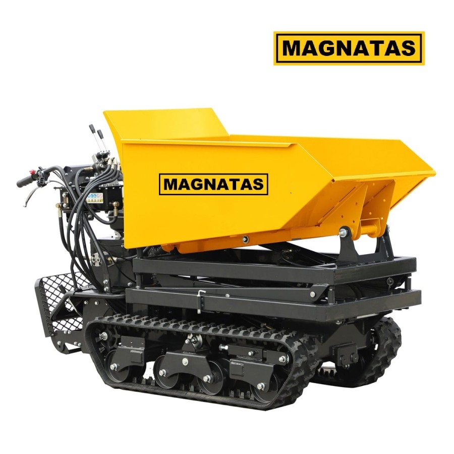 MAGNATAS®-Minidumper-Raupendumper-1.000-Kg-Zuladung-hydraulische-Mulde-mit-Hochkippsystem-Fahrerplattform-Kettenantrieb-13-PS-Be
