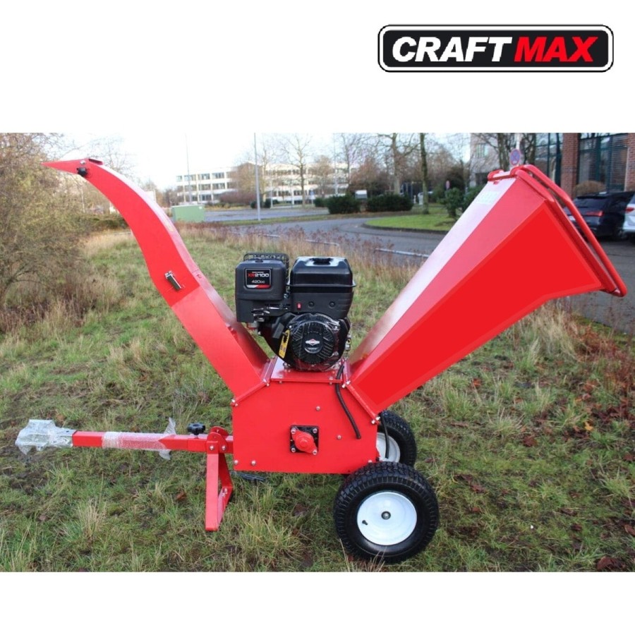 CRAFTMAX-Profi-HaeckslerSchredder-fuer-Weich-und-Hartholz-15-PS-Benzinmotor-3