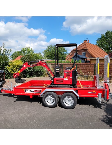 CRAFTMAX-MEGA-Baumaschinentransporter-3500Kg-Schaufelauflage-schwenkbaren-Auffahrrampen-2730kg-Nutzlast-7