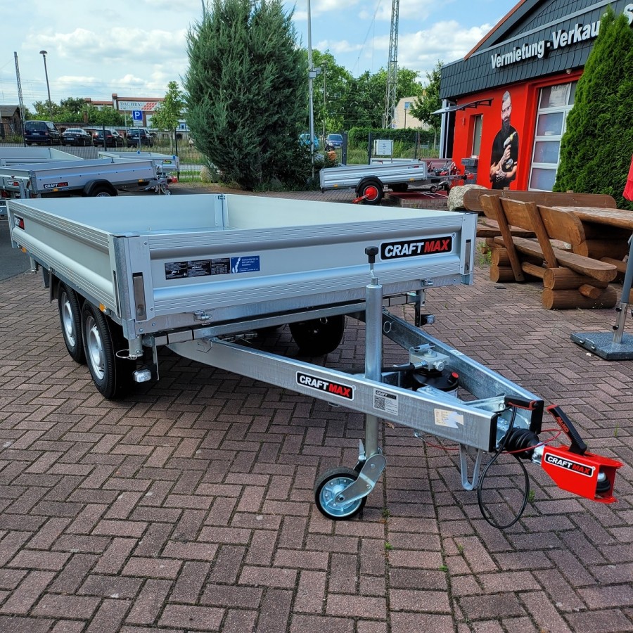 CRAFTMAX-BOSS-Dreiseitenkipper-2.600Kg-ALU-Bordwaende-Stahlboden-pumpless-Hydraulik-Akku-Schrauber-306x175x30cm-2