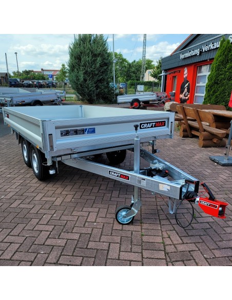 CRAFTMAX-BOSS-Dreiseitenkipper-2.600Kg-ALU-Bordwaende-Stahlboden-pumpless-Hydraulik-Akku-Schrauber-306x175x30cm-2