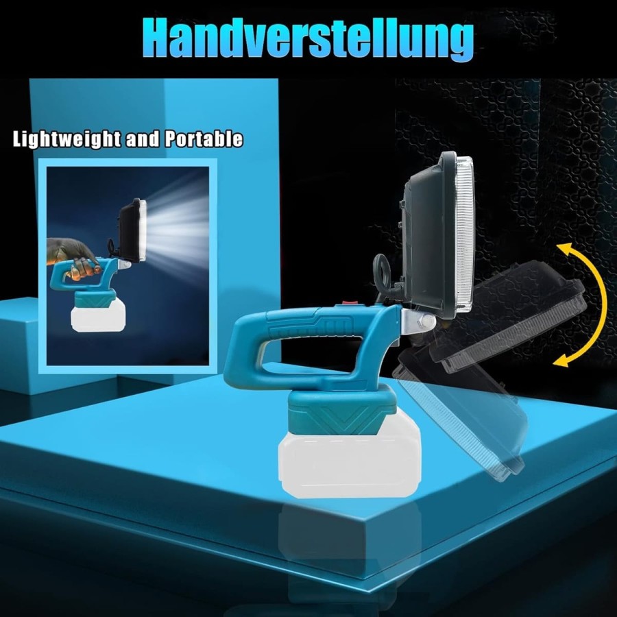 90-Watt-LED-Scheinwerfer-Weitstrahler-Baustrahler-Lichtstrom-5400-Lumen-passend-fuer-MAKITA-18V-Lithium-Ionen-Akkus-2