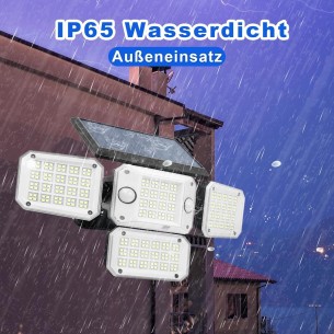 Solarlampe-mit-4-schwenkbaren-LED-Koepfen-Bewegungsmelder-Fernbedienung-fuer-Haus-Hof-Garten-Garage-5