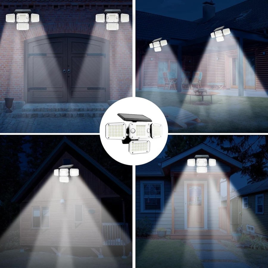 Solarlampe-mit-4-schwenkbaren-LED-Koepfen-Bewegungsmelder-Fernbedienung-fuer-Haus-Hof-Garten-Garage-6