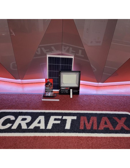 CRAFTMAX-300W-Solar-Flutlichtstrahler-superhell-fuer-Aussen-mit-grossem-Solarpanel-25000-mAH-Batteriekapazitaet-Kaltweiss-6500K-