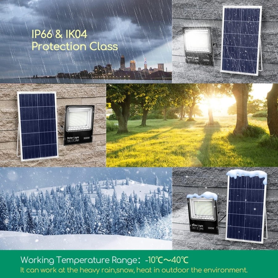 CRAFTMAX-300W-Solar-Flutlichtstrahler-superhell-fuer-Aussen-mit-grossem-Solarpanel-25000-mAH-Batteriekapazitaet-Kaltweiss-6500K-