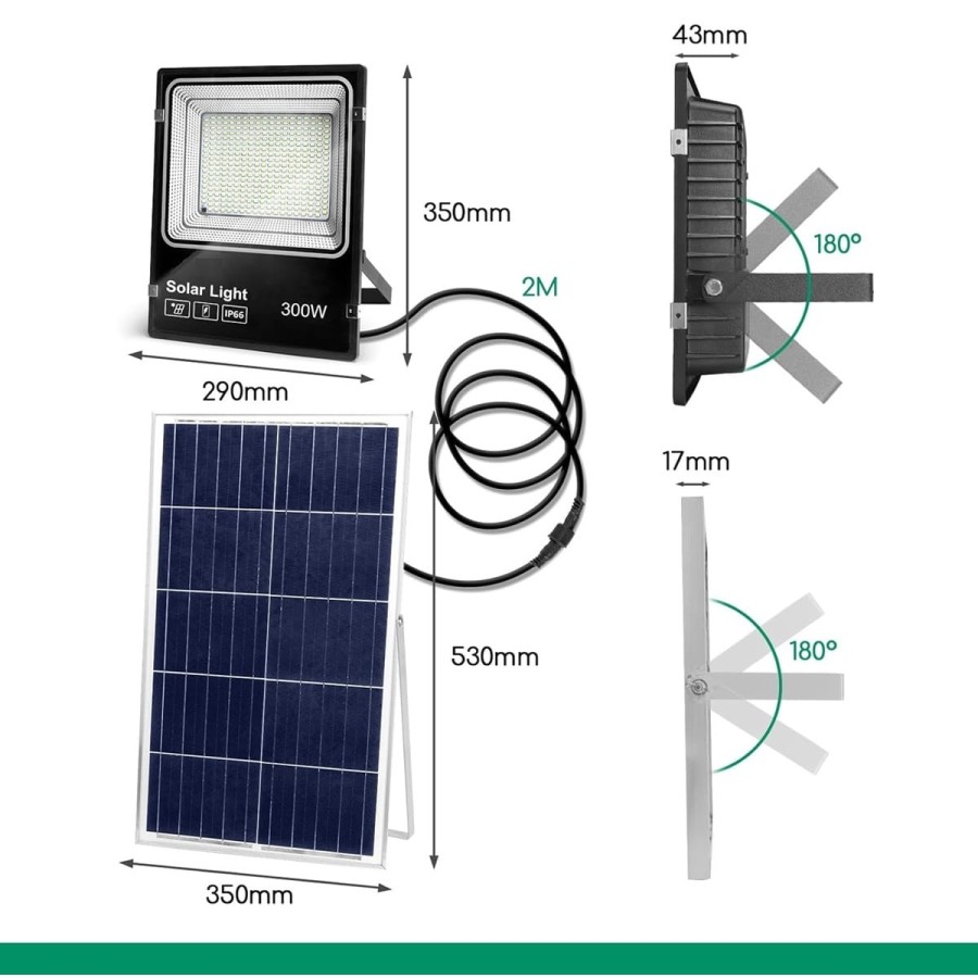 CRAFTMAX-300W-Solar-Flutlichtstrahler-superhell-fuer-Aussen-mit-grossem-Solarpanel-25000-mAH-Batteriekapazitaet-Kaltweiss-6500K-