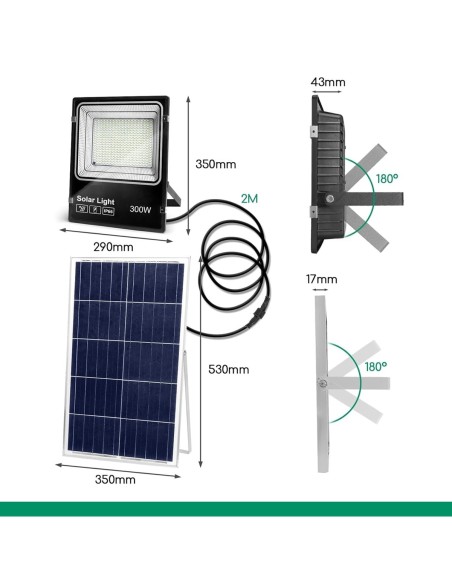 CRAFTMAX-300W-Solar-Flutlichtstrahler-superhell-fuer-Aussen-mit-grossem-Solarpanel-25000-mAH-Batteriekapazitaet-Kaltweiss-6500K-