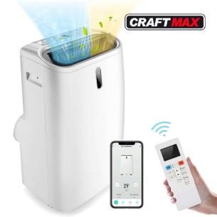CRAFTMAX-Mobile-Waermepumpen-Heizung-Klimageraet-Raumentfeuchter-Ventilator-16000BTU-24H-Timer-APP-Schlafmodus-1