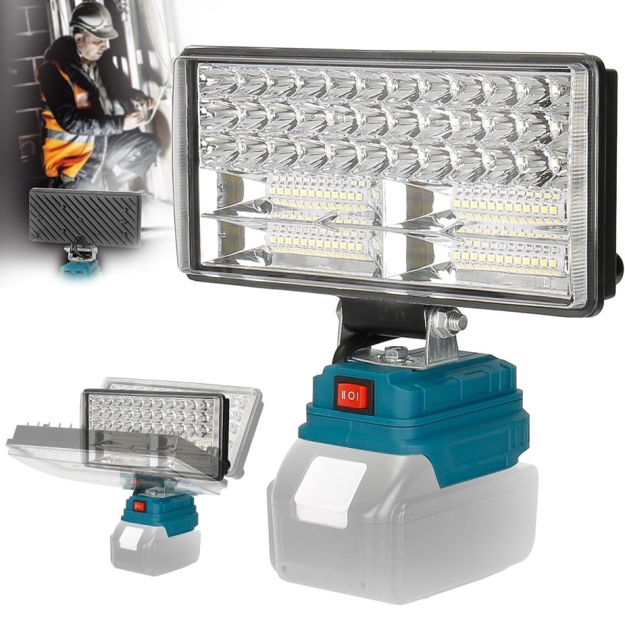 100-Watt-LED-Scheinwerfer-Weitstrahler-Baustrahler-Lichtstrom-8000-Lumen-passend-fuer-MAKITA-18V-Lithium-Ionen-Akkus-1