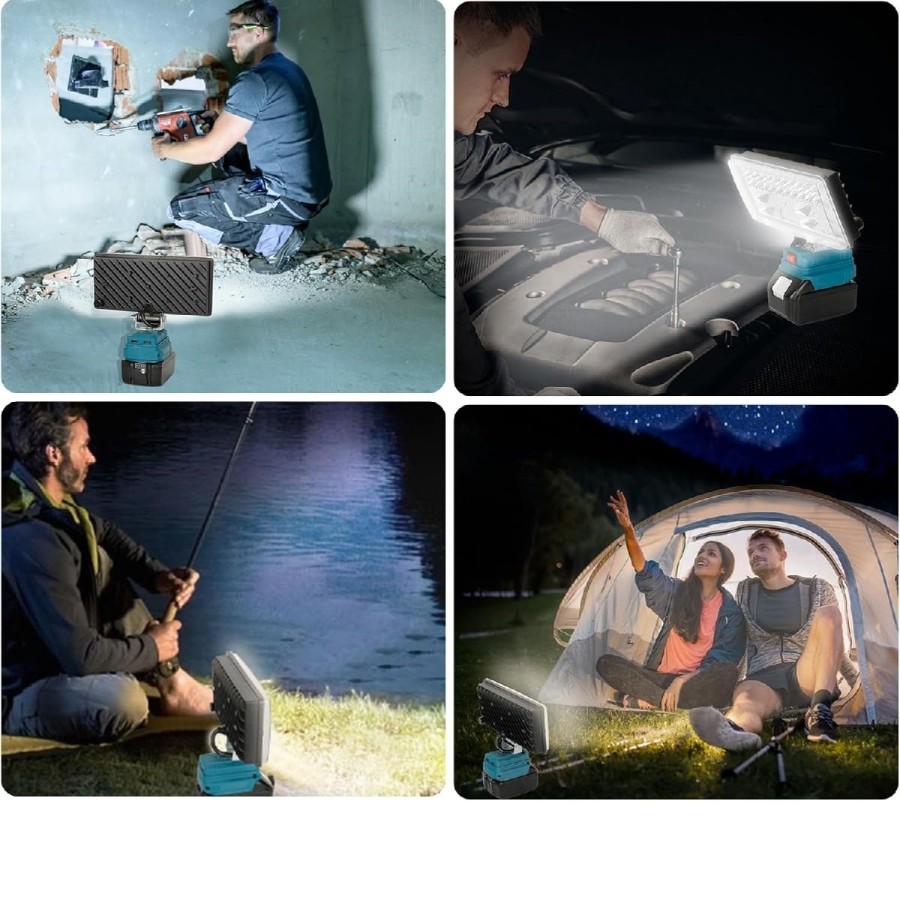 100-Watt-LED-Scheinwerfer-Weitstrahler-Baustrahler-Lichtstrom-8000-Lumen-passend-fuer-MAKITA-18V-Lithium-Ionen-Akkus-2