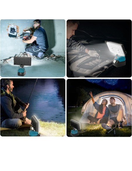 100-Watt-LED-Scheinwerfer-Weitstrahler-Baustrahler-Lichtstrom-8000-Lumen-passend-fuer-MAKITA-18V-Lithium-Ionen-Akkus-2