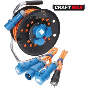 CRAFTMAX-Camping-CEE-Campingkabeltrommel-Wohnmobil-Kabeltrommel-25-Meter-mit-vielen-Adaptern-1
