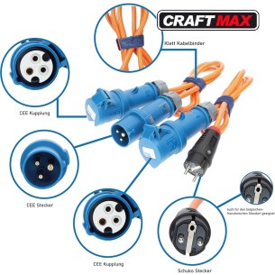 CRAFTMAX-Camping-CEE-Campingkabeltrommel-Wohnmobil-Kabeltrommel-25-Meter-mit-vielen-Adaptern-1 2