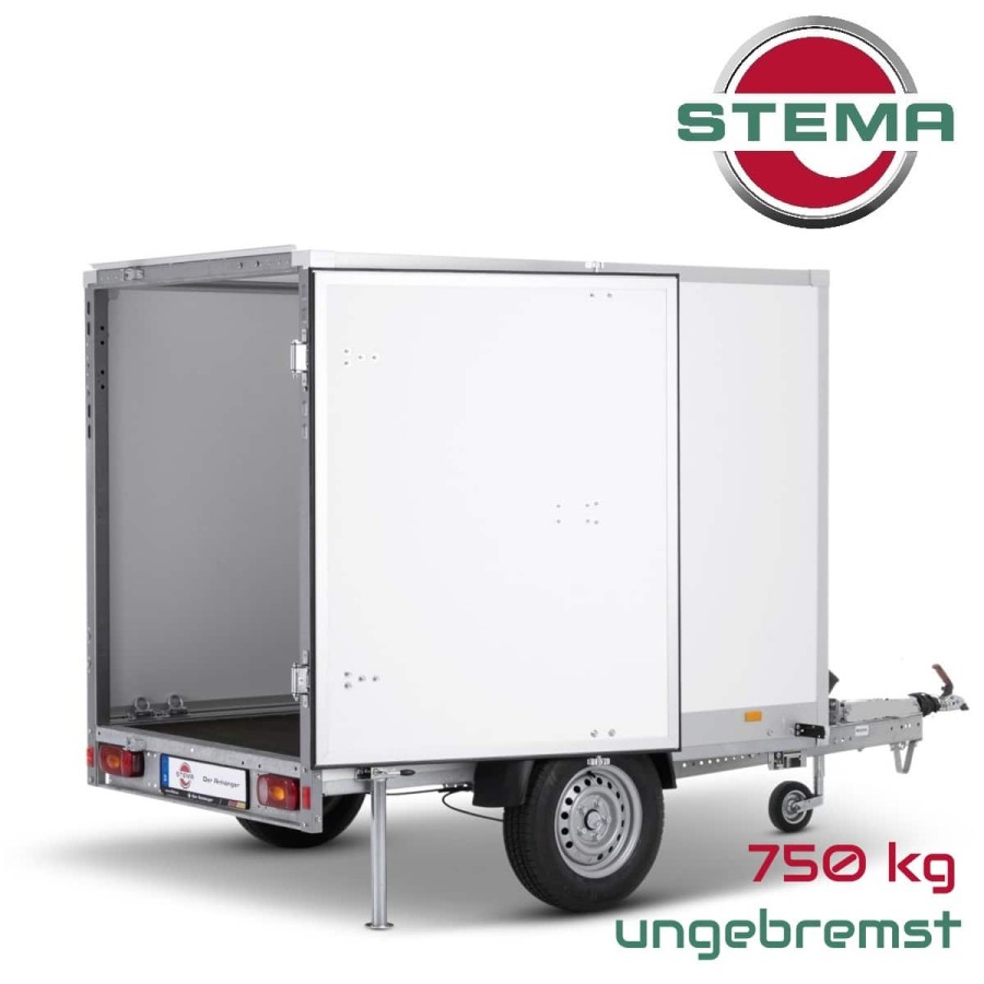 STEMA-STPK-O1-7.5-25-13.1P15.1-Kofferanhaenger-grosse-Hecktuer-2.55x1.32x1.54m-750kg-ungebremst