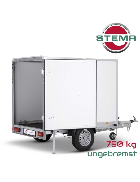 STEMA-STPK-O1-7.5-25-13.1P15.1-Kofferanhaenger-grosse-Hecktuer-2.55x1.32x1.54m-750kg-ungebremst