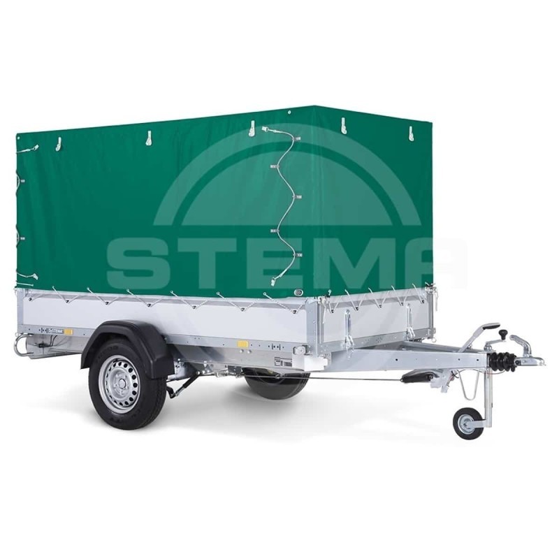 STEMA-PVC-Hochplane-Gestell-Hoehe-1.00m-fuer-Kastenanhaenger-gruen
