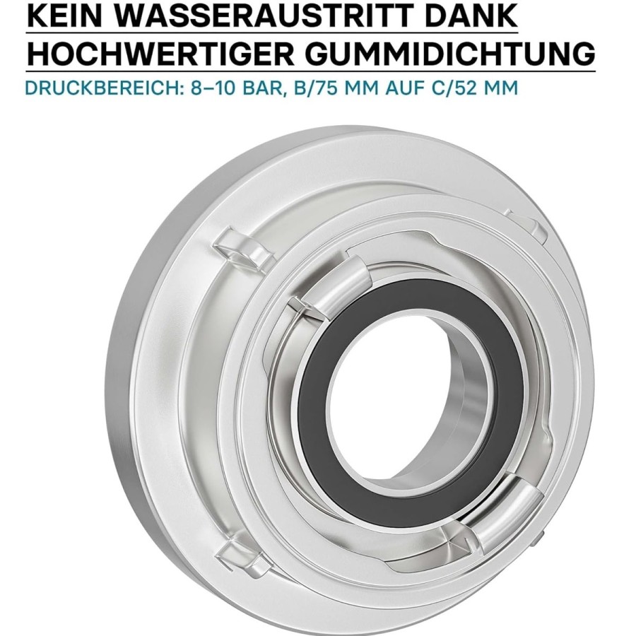 STORZ-Kupplung-Uebergangsstueck-Adapter-von-B-75-auf-C-52-Kupplungsreduzierung-B75-zu-C52-5