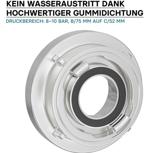 STORZ-Kupplung-Uebergangsstueck-Adapter-von-B-75-auf-C-52-Kupplungsreduzierung-B75-zu-C52-5