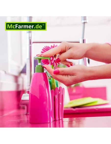 Pink-Flower-Power-Barbie-Spuele-in-Form-einer-Blume