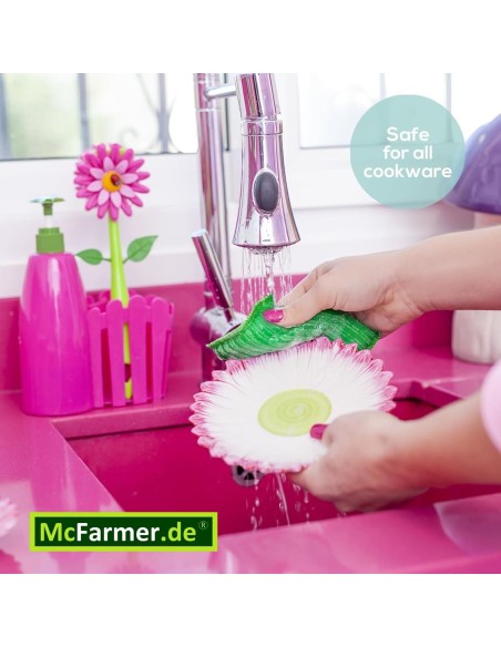 Pink-Flower-Power-Kuechen-Oranizer-in-Form-einer-Blume