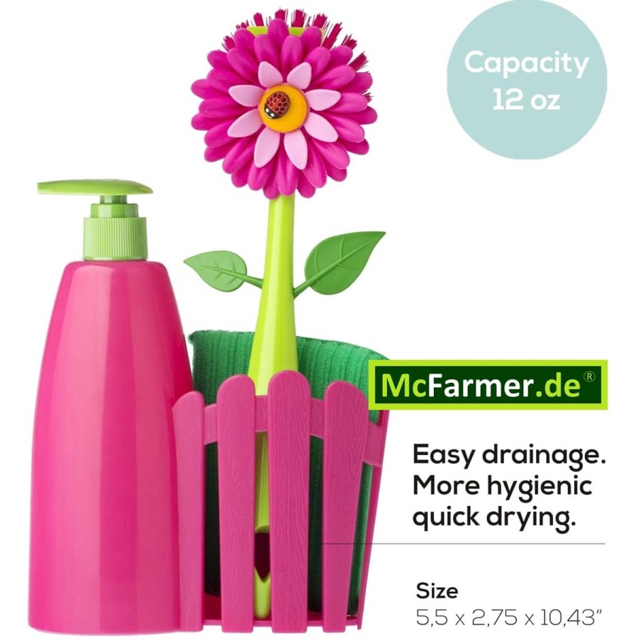 Pink-Flower-Power-Spuelbecken-Ordnung-in-Form-einer-Blume