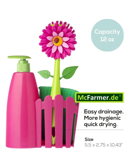 Pink-Flower-Power-Spuelbecken-Ordnung-in-Form-einer-Blume