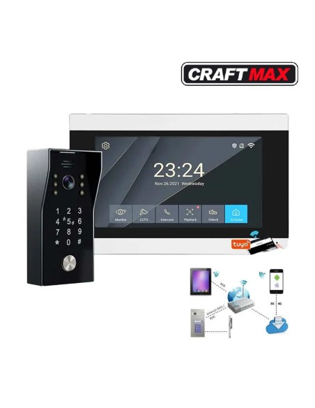 Video-Tuersprechanlage-Intercom-System-W-Lan-Smartphone-App-Tueroeffnung-per-Internet-Nachtsicht-Audio-Video-TFT-Monitor-7