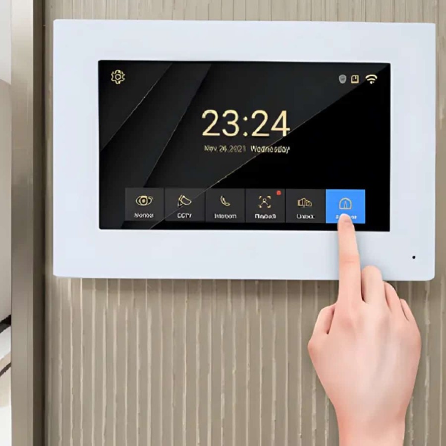 Video-Tuersprechanlage-Intercom-System-W-Lan-Smartphone-App-Tueroeffnung-per-Internet-Nachtsicht-Audio-Video-TFT-Monitor-3