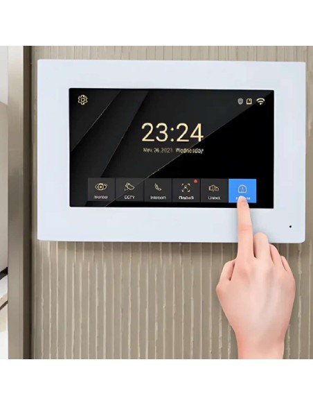 Video-Tuersprechanlage-Intercom-System-W-Lan-Smartphone-App-Tueroeffnung-per-Internet-Nachtsicht-Audio-Video-TFT-Monitor-3
