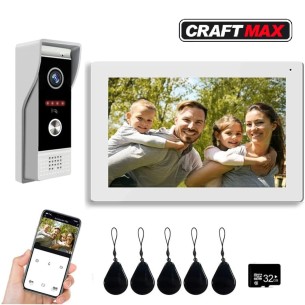 CRAFTMAX-Intercom-Video-Tuersprechanlage-mit-dem-Smartphone-Fernverriegelung-Ueberwachung-Zwei-Wege-Kommunikation-Videoaufzeichn