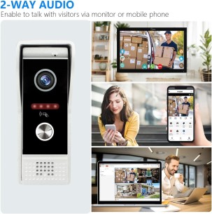 CRAFTMAX-Intercom-Video-Tuersprechanlage-mit-dem-Smartphone-Fernverriegelung-Ueberwachung-Zwei-Wege-Kommunikation-Videoaufzeichn 2