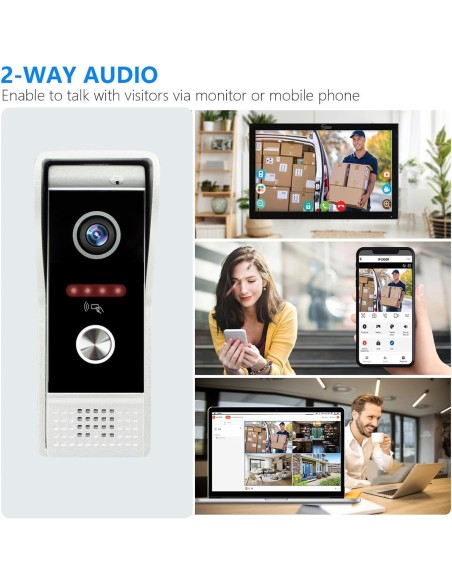 CRAFTMAX-Intercom-Video-Tuersprechanlage-mit-dem-Smartphone-Fernverriegelung-Ueberwachung-Zwei-Wege-Kommunikation-Videoaufzeichn