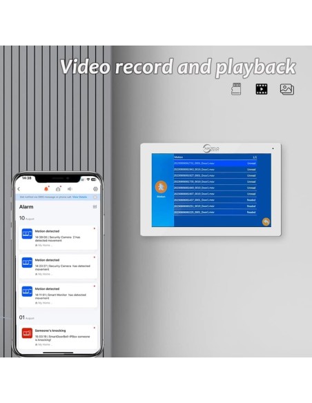 CRAFTMAX-Intercom-Video-Tuersprechanlage-mit-dem-Smartphone-Fernverriegelung-Ueberwachung-Zwei-Wege-Kommunikation-Videoaufzeichn
