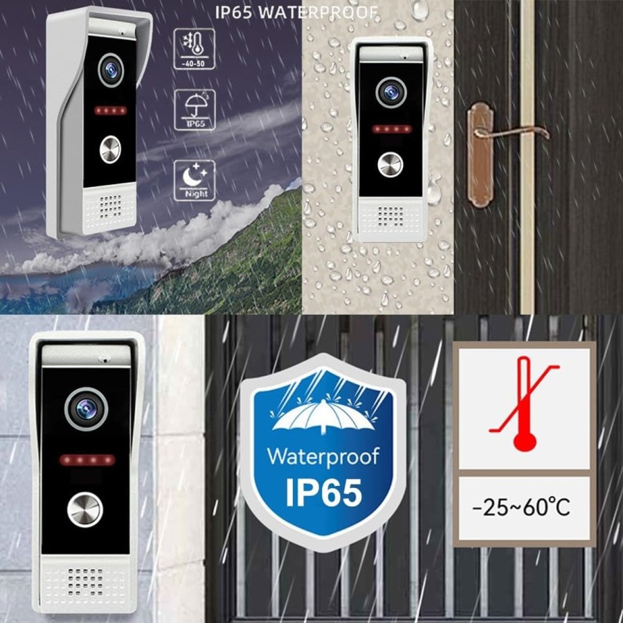 CRAFTMAX-Intercom-Video-Tuersprechanlage-mit-dem-Smartphone-Fernverriegelung-Ueberwachung-Zwei-Wege-Kommunikation-Videoaufzeichn