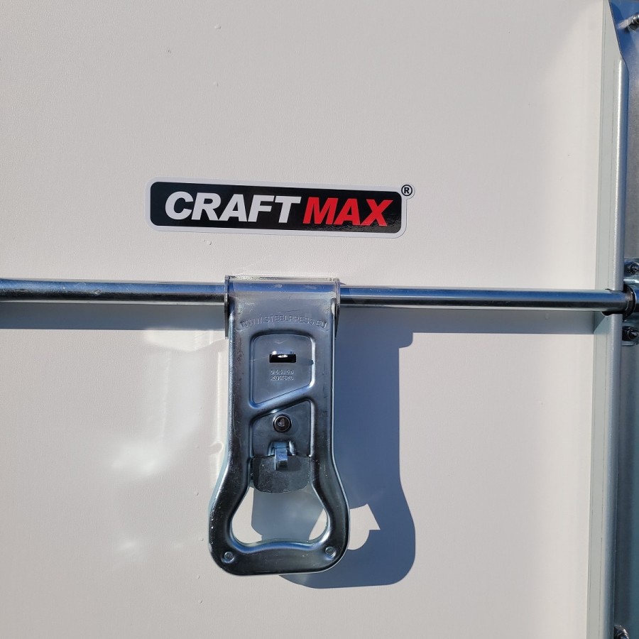 CRAFTMAX-P-BOX-Plywood-Kofferanhaenger-gebremst-1300kg-Rampe-Abstellstuetzen-255×132x154cm-3