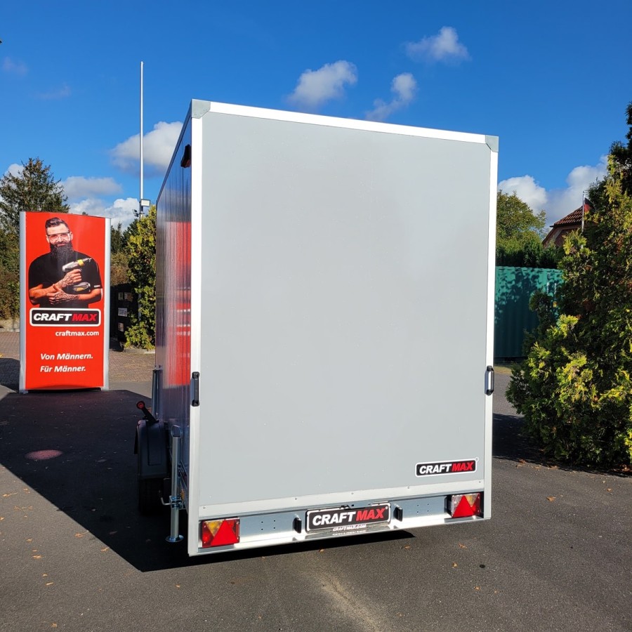 CRAFTMAX-Verkaufsanhaenger-Foodtruck-1300-3.00x1.80x2.00m-Thermo-Sandwichpanele-mit-seitlicher-Verkaufsklappe-Stuetzen-Steckdose