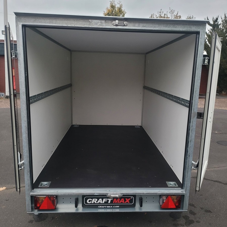 Blackbox-750kg-Kofferanhaenger-Sandwich-Doppelfluegeltuer-2.52x1.50x1.50m-schwarz-2
