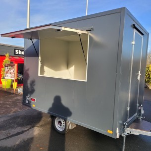 CRAFTMAX-Verkaufsanhaenger-750KG-2.97×1.95×2.18m-Thermo-Sandwichpanele-mit-seitlicher-Verkaufsklappe-Stuetzen-1 2