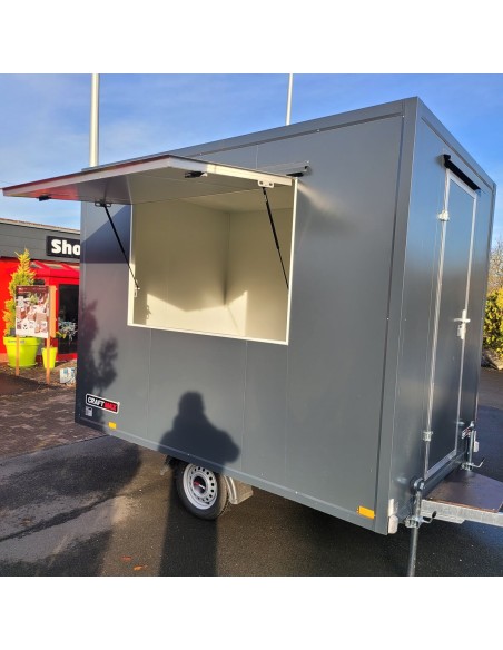 CRAFTMAX-Verkaufsanhaenger-750KG-2.97×1.95×2.18m-Thermo-Sandwichpanele-mit-seitlicher-Verkaufsklappe-Stuetzen-5