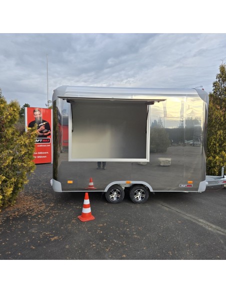 Verkaufsanhaenger-STREAMER-2700-3.75×2.25×2.30m-Edelstahl-Thermo-Sandwichpanele-mit-seitlicher-Verkaufsklappe-Stuetzen-ALU-Felge