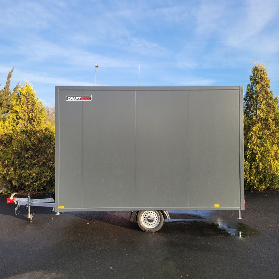 CRAFTMAX-Bauwagen-750-Thermo-Sandwichpanele-3.45x1.98x2.20m-ungebremst-Fenster-Tuer-Sitzgarnitur-Stuetzen-Heizung-Steckdosen-4