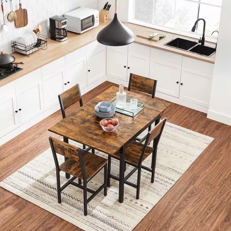 Tiny-Hause-Esstisch-klappbarer-Kuechentisch-fuer-2-4-Personen-ideal-fuer-kleine-Raeume-Vintagebraun-5